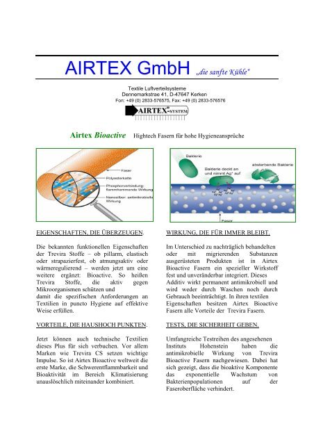 AIRTEX GmbH „die sanfte Kühle“ - AIRTEX GmbH Textile ...