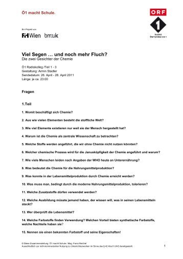 Viel Segen … und noch mehr Fluch? - Ö1