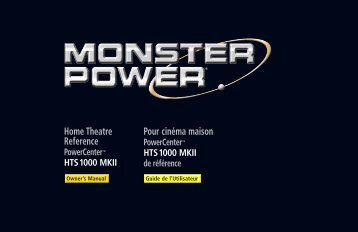 HTS 1000 MKII de référence - Monster Cable
