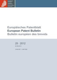 European Patent Bulletin 2012/25 - European Patent Office
