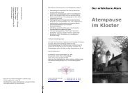 Atempause im Kloster - Magdalena Unger München