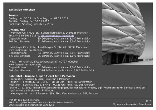 Exkursion München Liebe Studierende, nachfolgend ... - Architektur