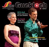 Guckloch 1/2012 - MTG Wangen 1849 e.V.