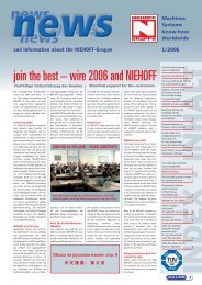 join the best – wire 2006 and NIEHOFF - Maschinenfabrik NIEHOFF