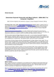 Download this press release in PDF format - Magic Software
