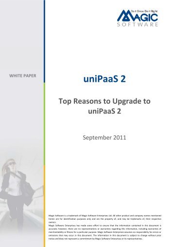 uniPaaS 2 - Magic Software Enterprises