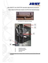 Jost JSK37C and JSK37CW standard adjustment procedure.