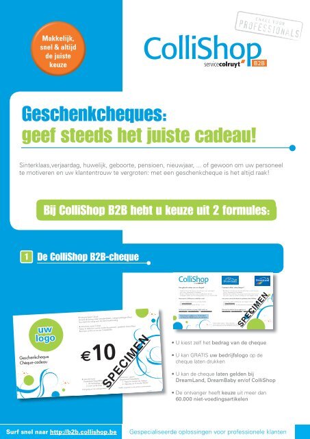 geef steeds het juiste cadeau! - ColliShop B2B