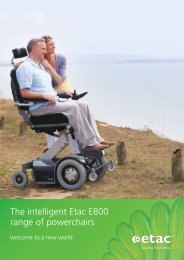 The intelligent Etac E800 range of powerchairs - Etac.com