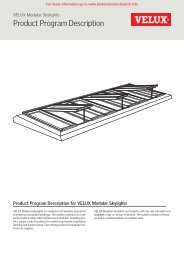 VELUX Modular Skylights Product Program Description - BD Online ...