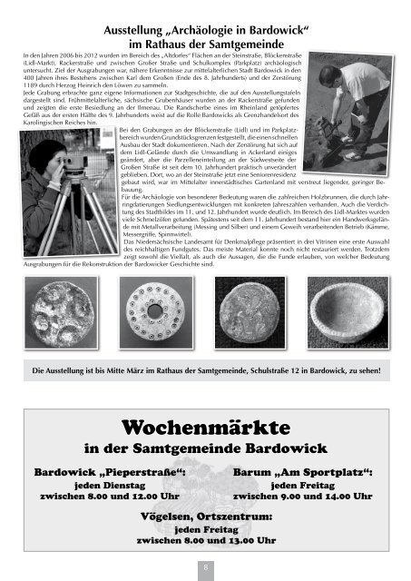 Ausgabe 01/2013 - Samtgemeinde Bardowick