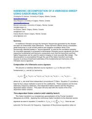 Harmonic decomposition of a virboseis sweep using Gabor analaysis