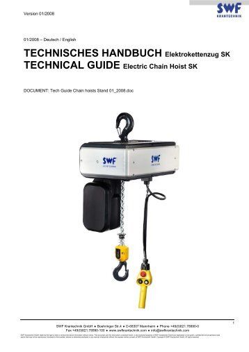 TECHNISCHES HANDBUCH Elektrokettenzug SK - SWF ...