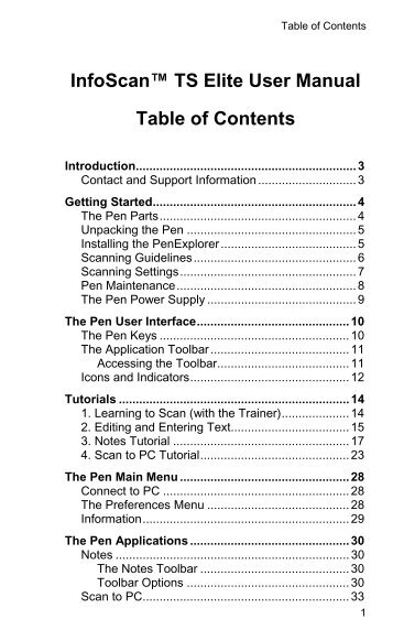 Download Infoscan TS Elite Manual - WizCom Technologies Ltd