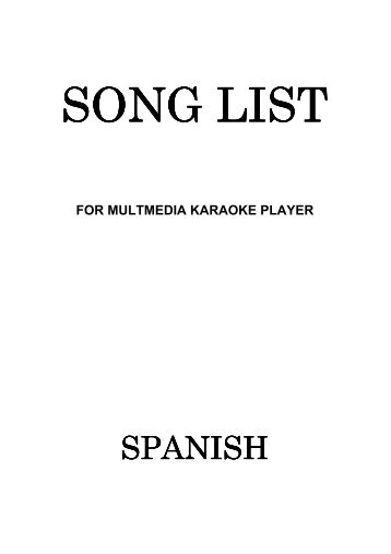 SPANISH - Ace Karaoke