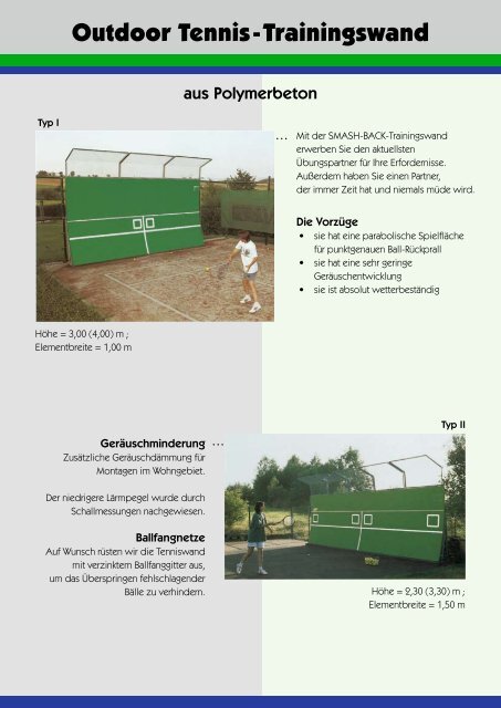 Outdoor Tennis-Trainingswand - Maillith