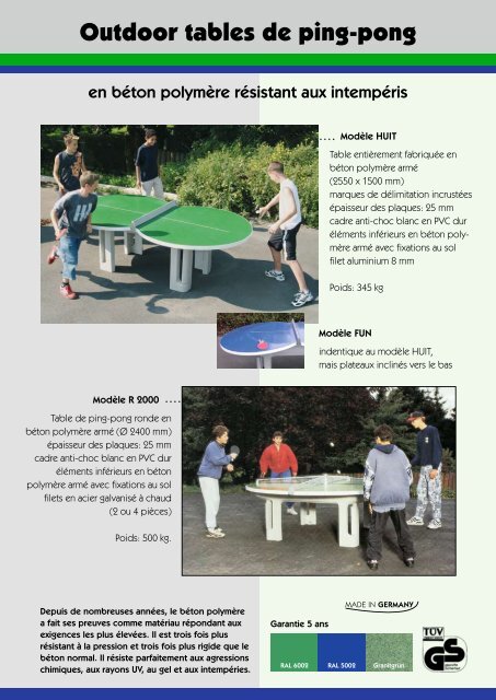 Outdoor tables de ping-pong - Maillith
