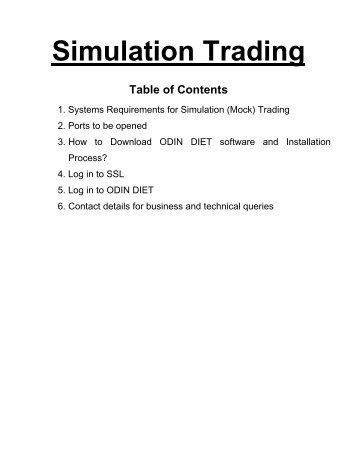 Simulation Trading - MCX