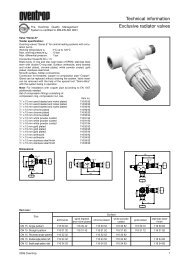 Technical information Exclusive radiator valves - Oventrop