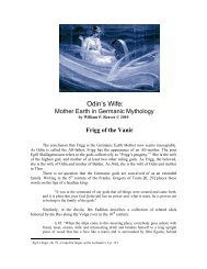 Odin's Wife: - Germanic Mythology