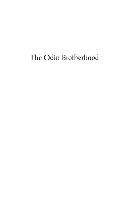 MARK MIRABELLO - Odin Brotherhood