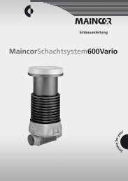 Einbauanleitung Schachtsystem Vario 600