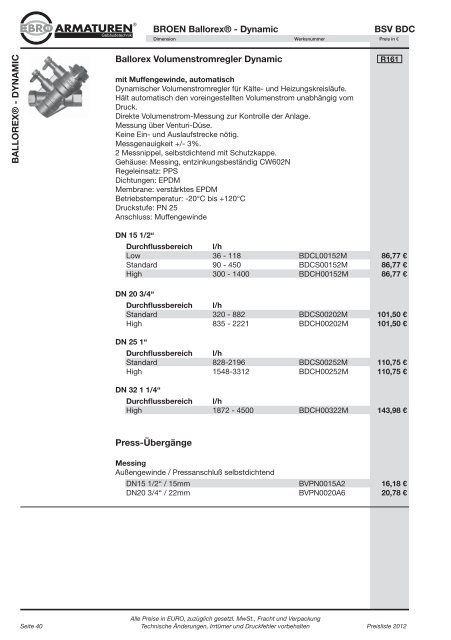 Preisliste 2012 Gebäudetechnik_DT.indd