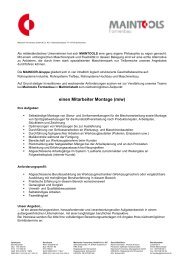 einen Mitarbeiter Montage (m/w)