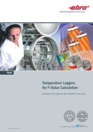 Temperature Loggers for F-Value Calculation - Ebro
