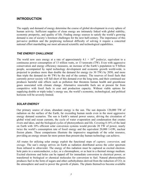 Basic Research Needs for Solar Energy Utilization - Office of ...