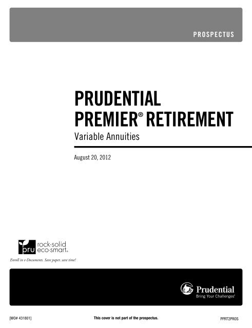 Prudential Premier Retirement Variable Annuities