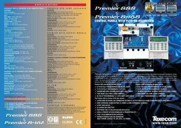 Texecom Premier 8X Intruder alarm system control panels