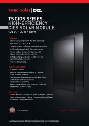 ts cigs series high-efficiency cigs solar module - TSMC Solar