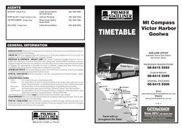 TIMETABLE - Premier Stateliner Coach Group