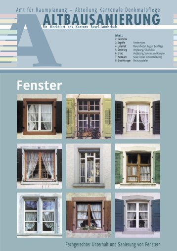 Fenster - Kanton Basel-Landschaft