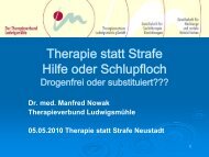 Therapie statt Strafe Hilfe oder Schlupfloch - Ludwigsmühle