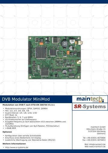 Infoblatt DVB-Modulator MiniMod.pdf - Maintech.de