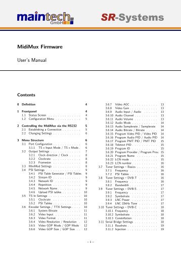 MidiMux User's Guide - Maintech.de