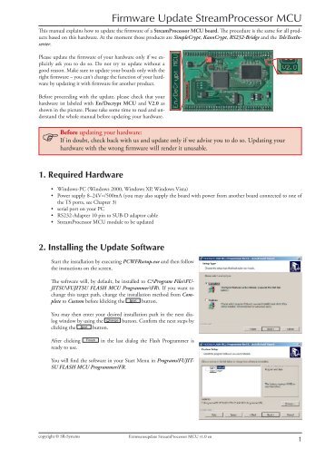 Firmware Update StreamProcesser MCU en.pdf - Maintech.de