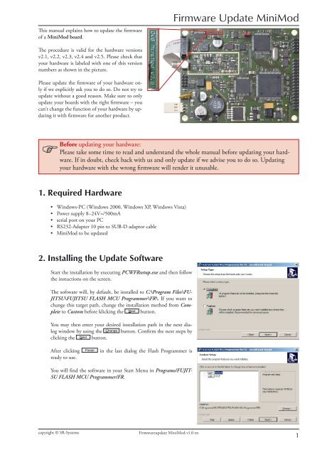 Firmware Update MiniMod - Maintech.de