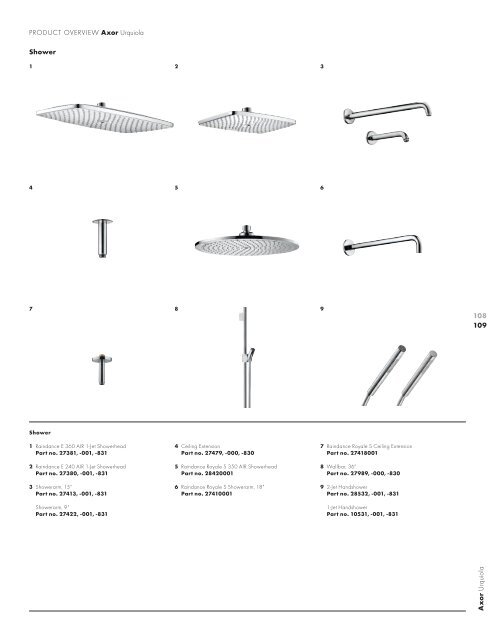 Axor Starck Axor Citterio Axor Citterio M Axor Urquiola ... - Hansgrohe