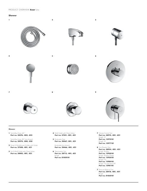 Axor Starck Axor Citterio Axor Citterio M Axor Urquiola ... - Hansgrohe