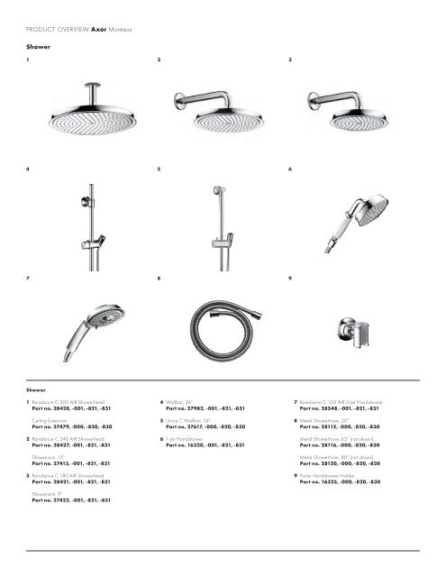 Axor Starck Axor Citterio Axor Citterio M Axor Urquiola ... - Hansgrohe