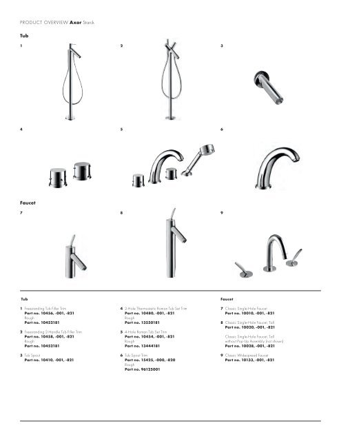 Axor Starck Axor Citterio Axor Citterio M Axor Urquiola ... - Hansgrohe