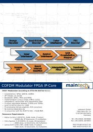 COFDM Modulator FPGA IP-Core - Maintech.de