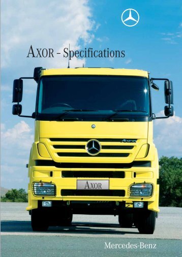 AXOR - Specifications (1652 KB, PDF) - Mercedes-Benz South Africa