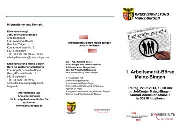 Flyer zur Veranstaltung - Landkreis Mainz-Bingen