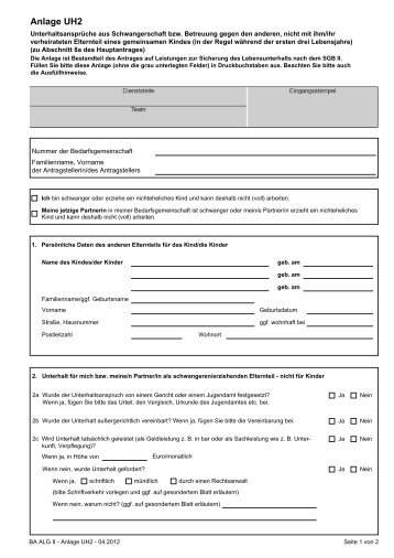 Alg II - Anlage UH2