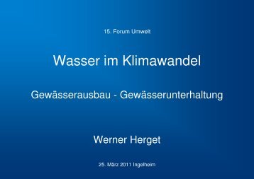 Werner Herget - Gewässerausbau und Gewässerunterhaltung