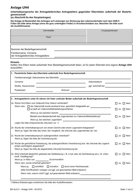 Arbeitslosengeld 1 Antrag Zum Ausdrucken Formular Alg 1 Zum Ausdrucken